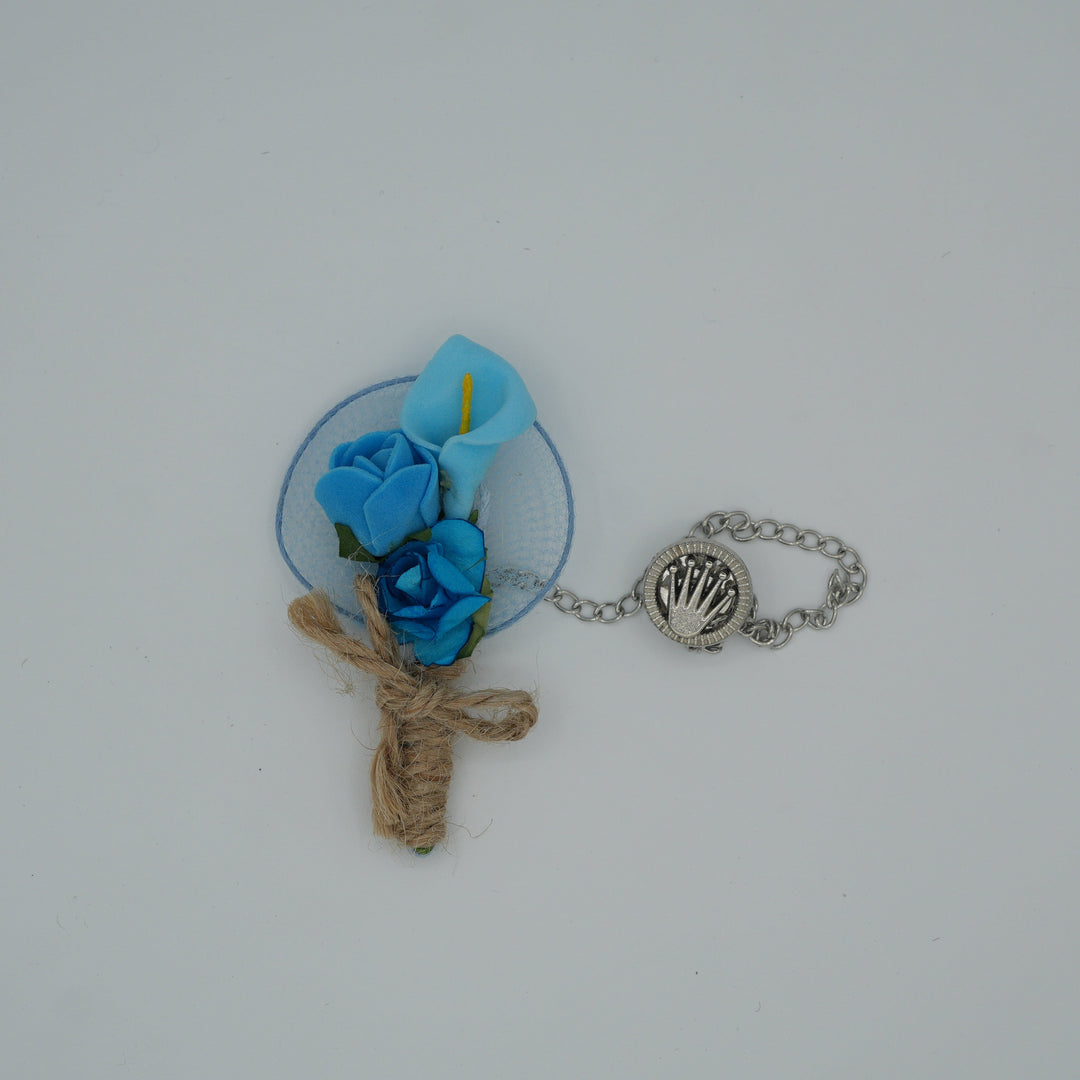 Broche à fleur et chaine - Pins pour costume homme - Boutoniere - accessoires costume BROCHE MOUBARAK SHOP