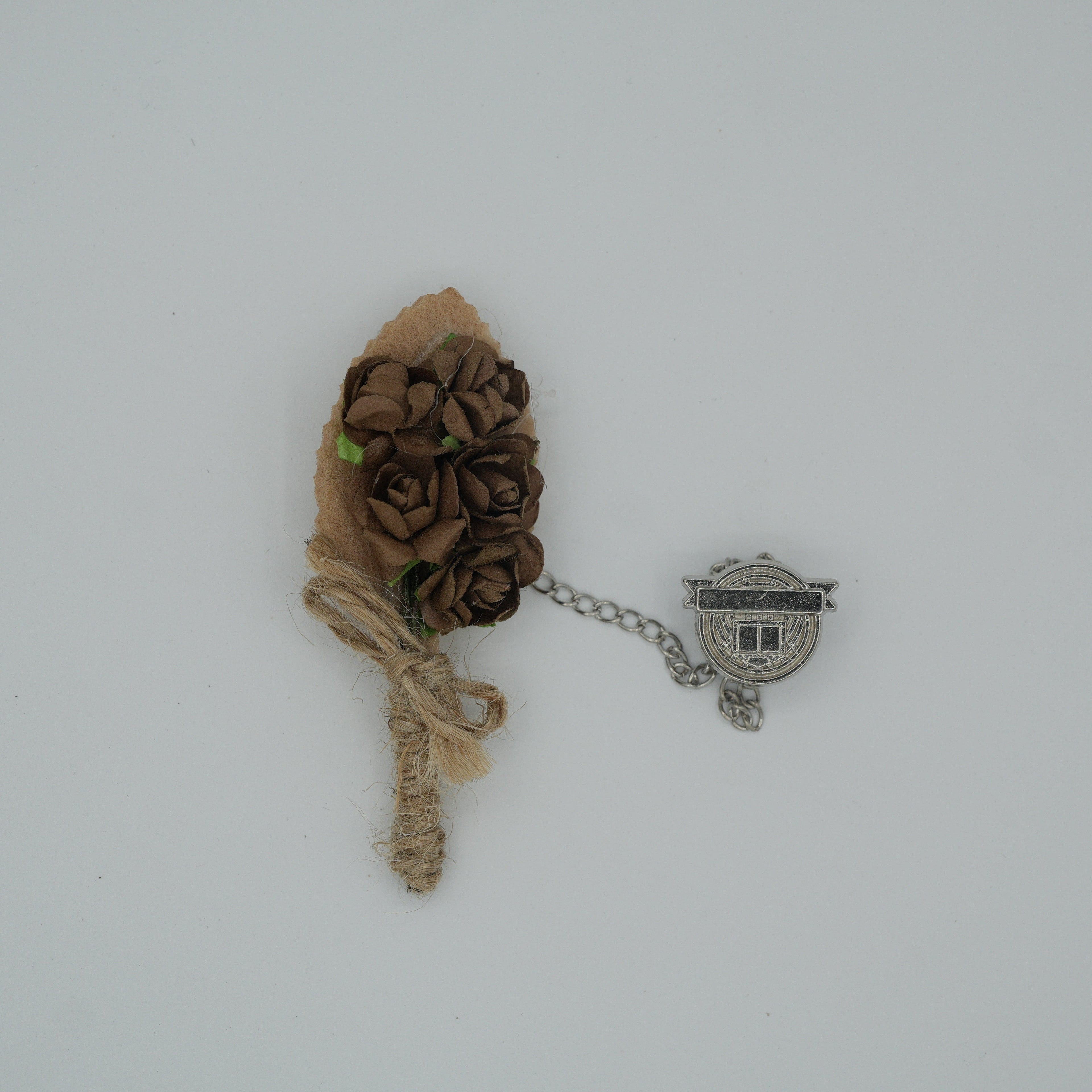 Broche à fleur et chaine - Pins pour costume homme - Boutoniere - accessoires costume BROCHE MOUBARAK SHOP