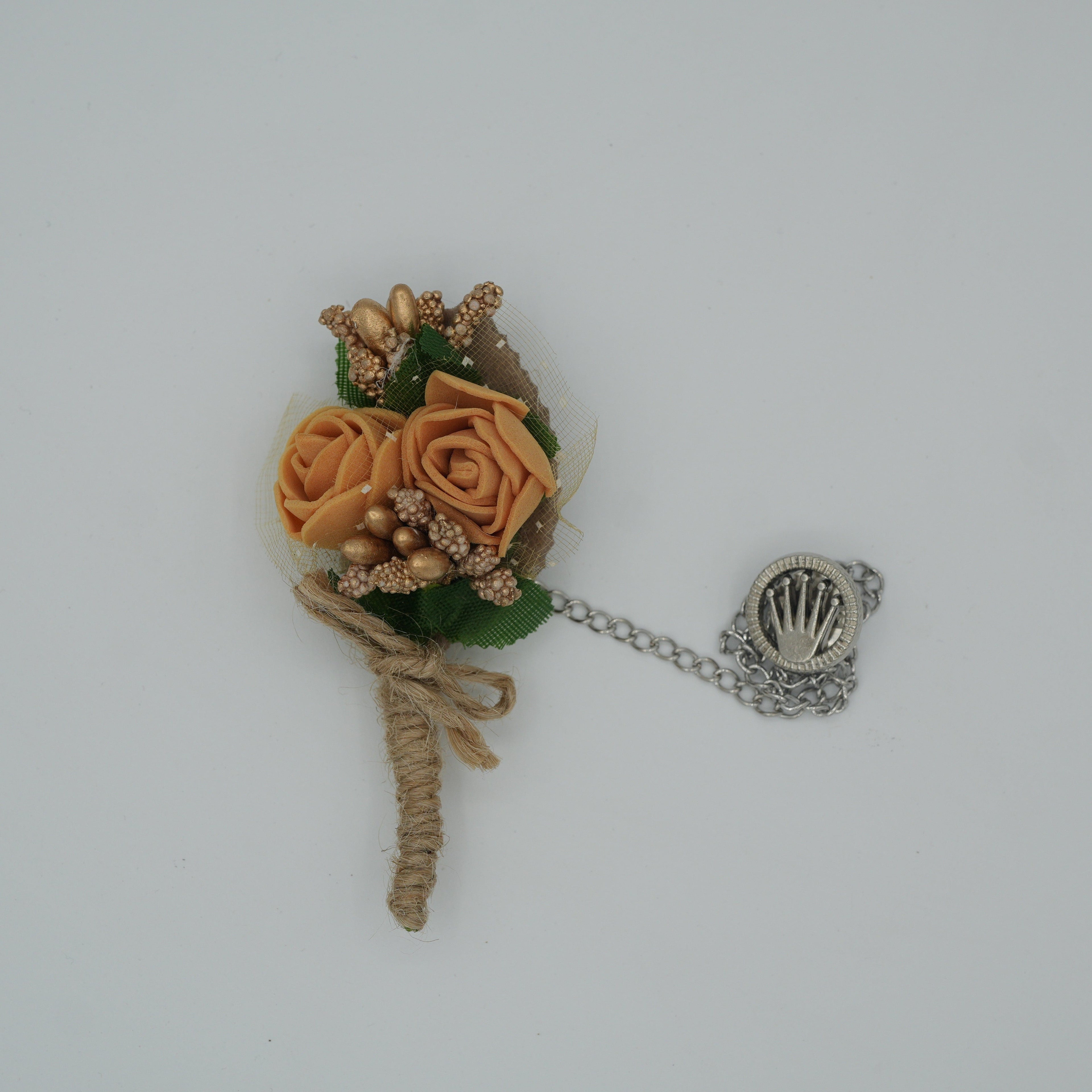 Broche à fleur et chaine - Pins pour costume homme - Boutoniere - accessoires costume BROCHE MOUBARAK SHOP
