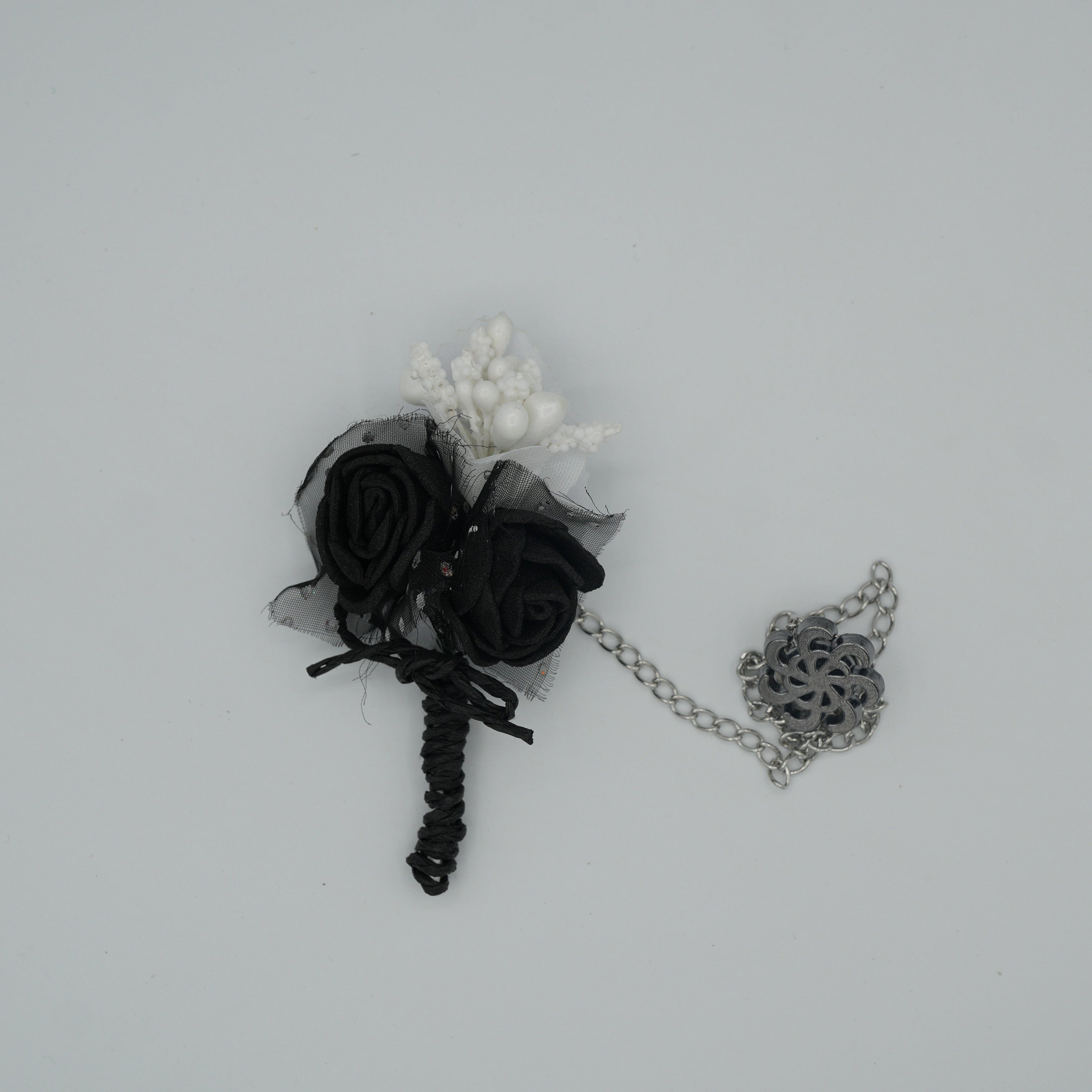 Broche à fleur et chaine - Pins pour costume homme - Boutoniere - accessoires costume BROCHE MOUBARAK SHOP