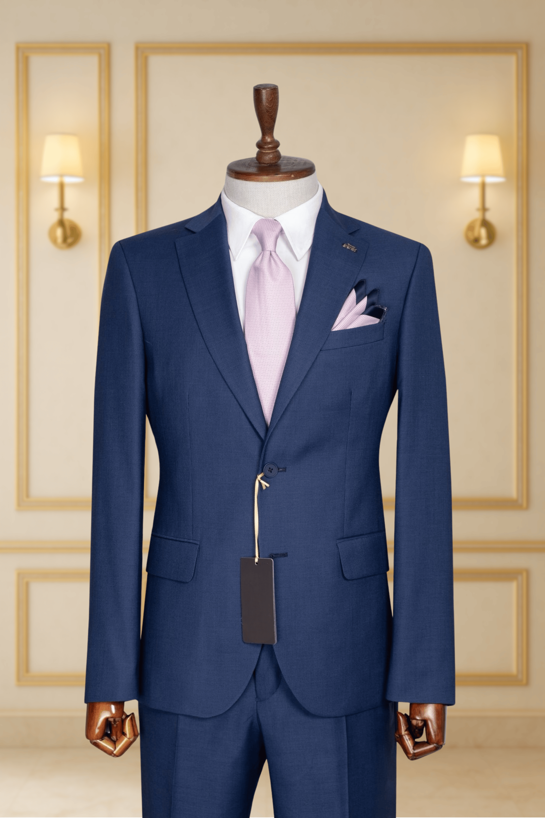 Costume 2 Pieces bleu royal uni deux boutons COSTUMES 2 PIECES MOUBARAK SHOP