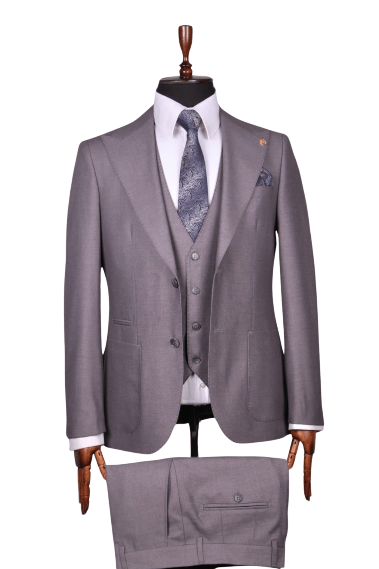 Costume Pieces Gris Clair Poches Plaquees pour homme a Dakar au