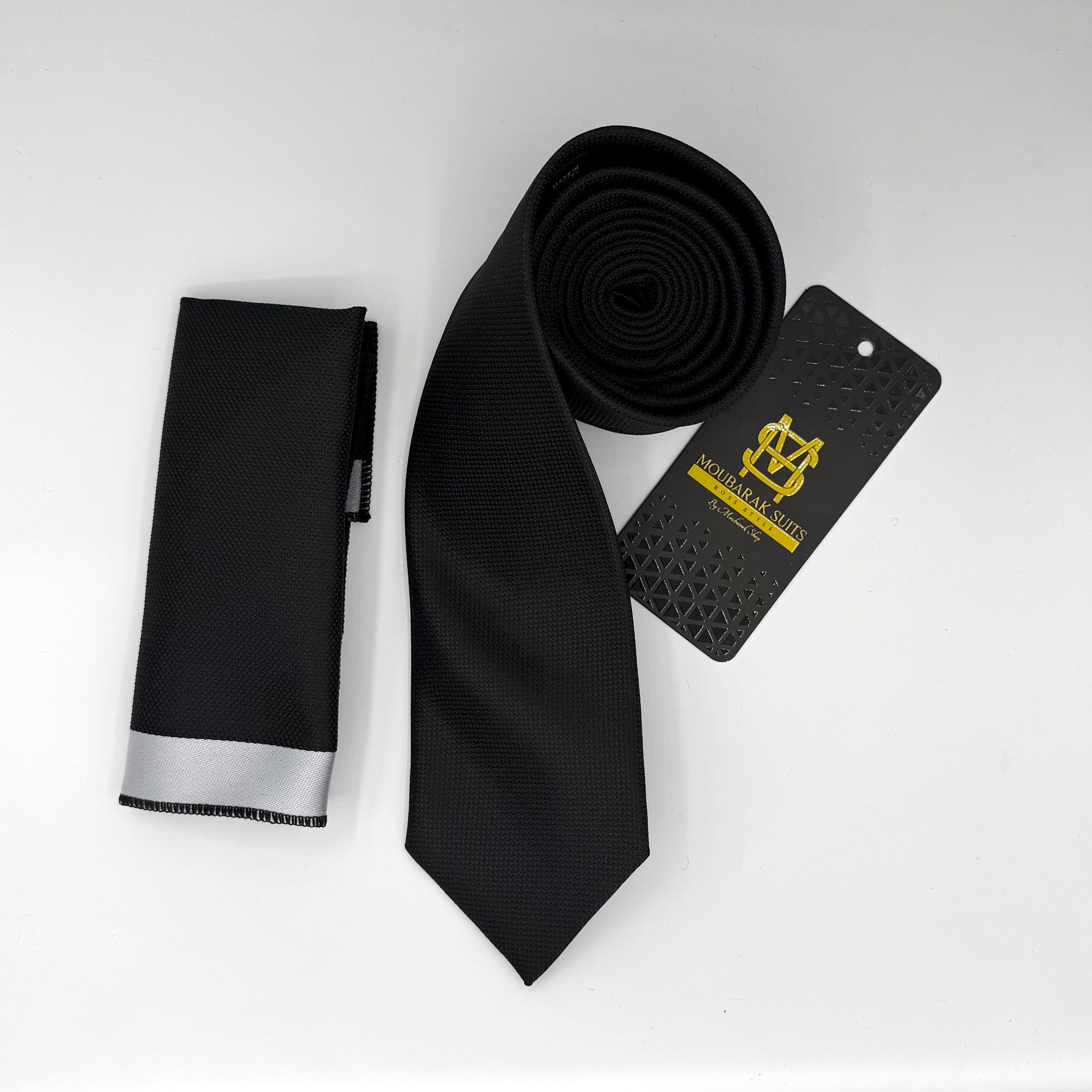 Cravate Pochette CVP156 - Noir CRAVATE POCHETTE MOUBARAK SHOP