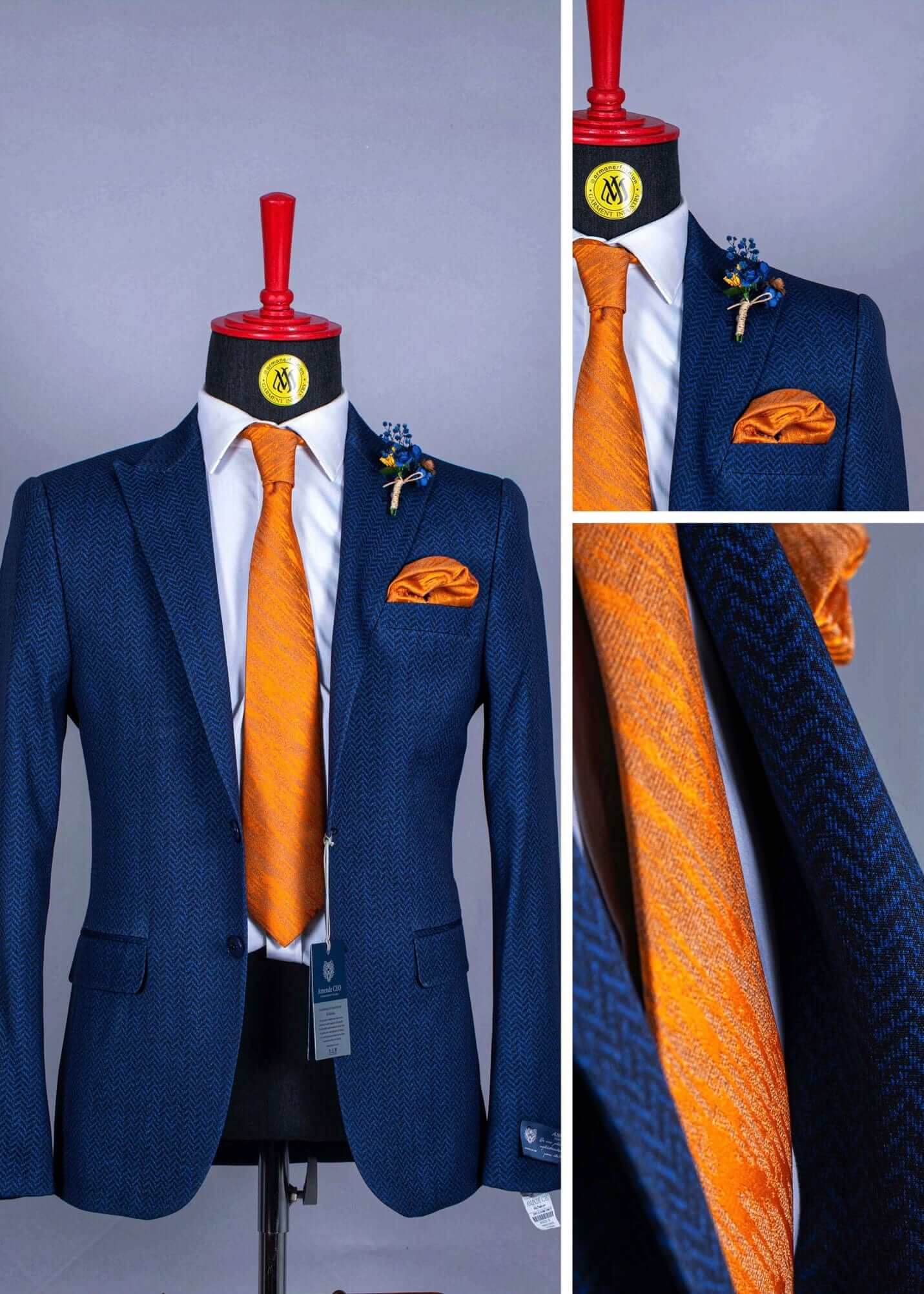 Blazer à motif bleu pour homme | Vêtements pour hommes BLAZERS MOUBARAK SHOP