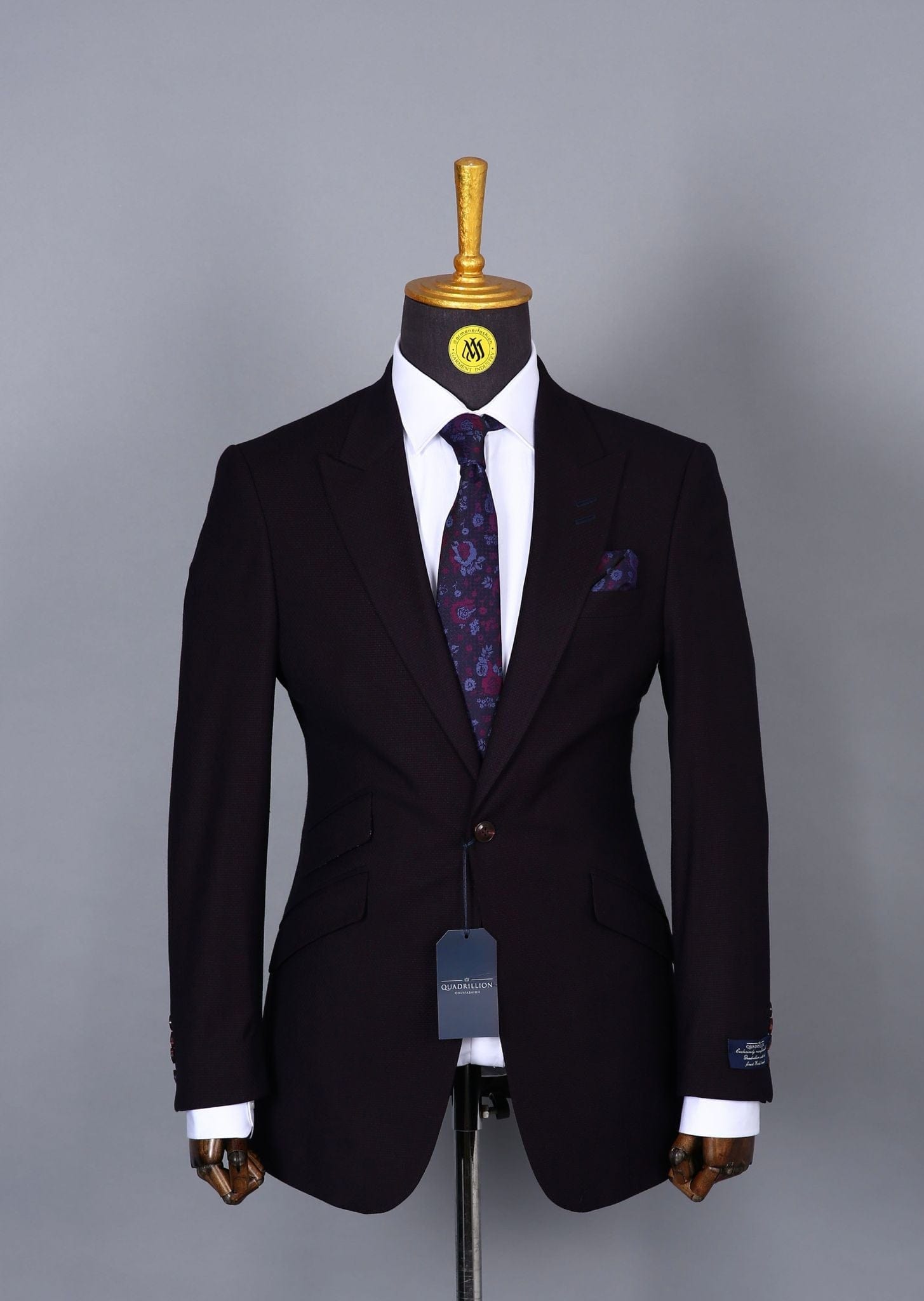 Costume 2 pièces aubergine 1 bouton pour homme COSTUMES 2 PIECES V.I.P MOUBARAK SHOP