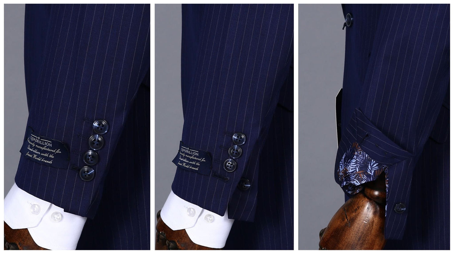 Costume 2 Pièces bleu rayé 1 bouton pour homme COSTUMES 2 PIECES V.I.P MOUBARAK SHOP