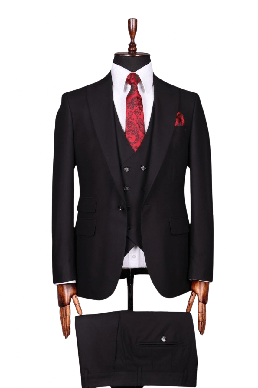 Costume Trois Pièces Costume Boss Solde Costume Pieces Noir Pour