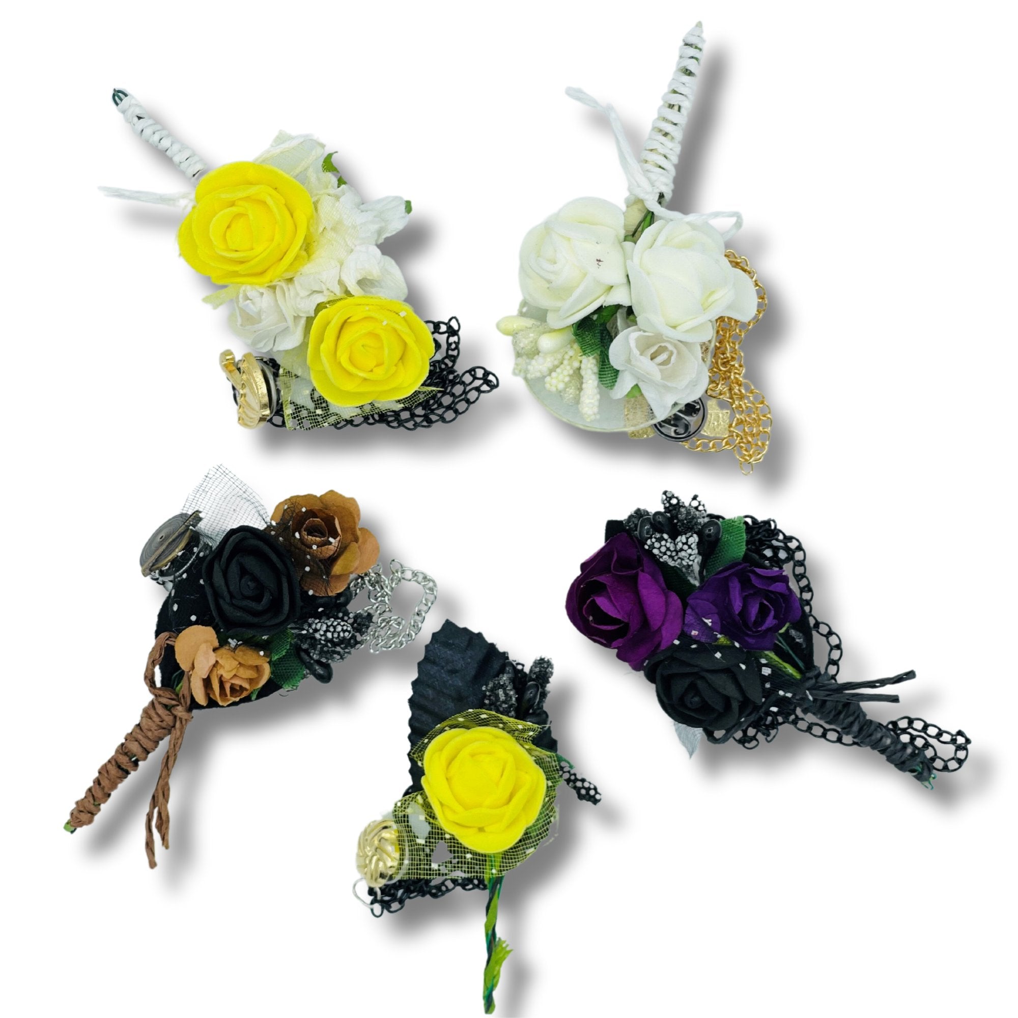 Broche Fleur et Chaine