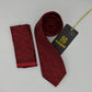 Cravate Pochette CVP212 - Rouge Motif CRAVATE POCHETTE MOUBARAK SHOP