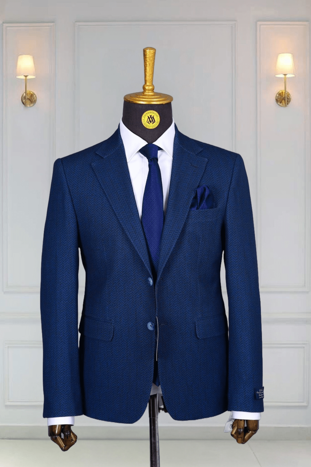 Blazer Bleu Motif 15 BLAZERS MOUBARAK SHOP