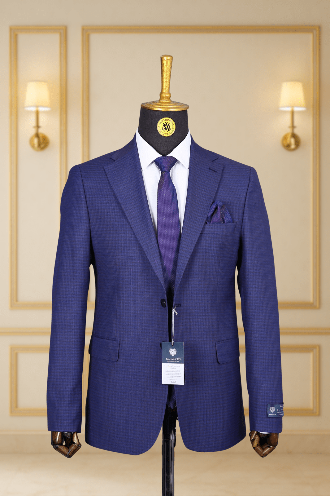 Blazer Bleu Motif 20 BLAZERS MOUBARAK SHOP
