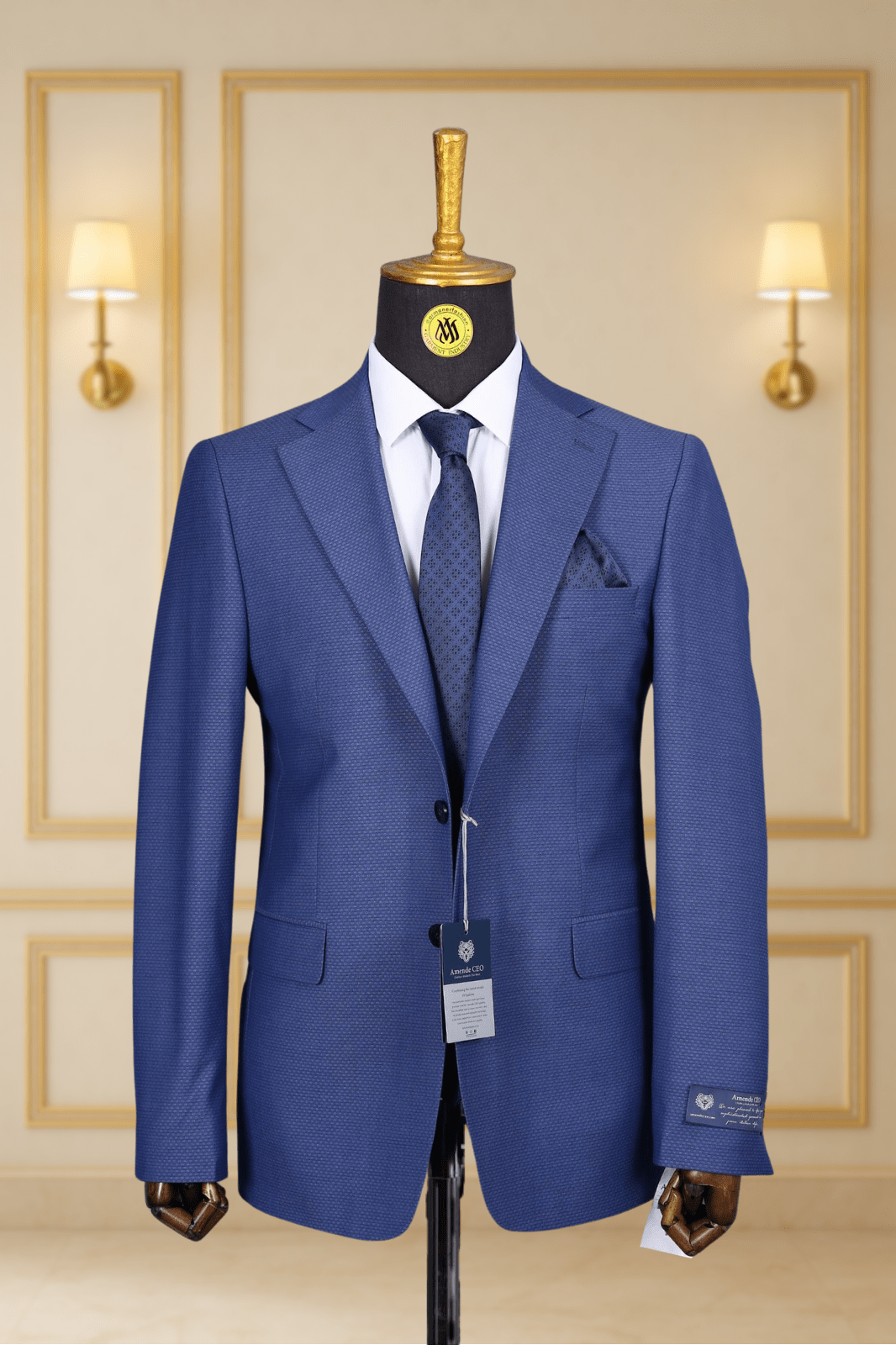 Blazer Bleu Motif 25 BLAZERS MOUBARAK SHOP