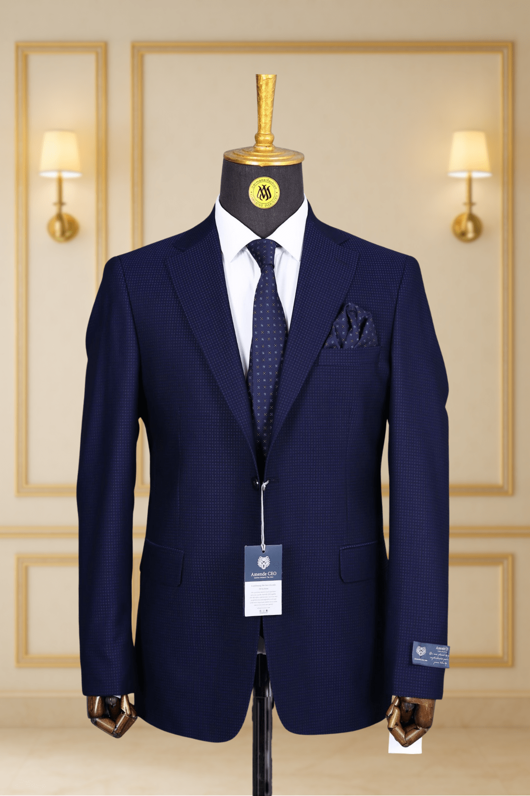 Blazer Bleu Motif 26 BLAZERS MOUBARAK SHOP