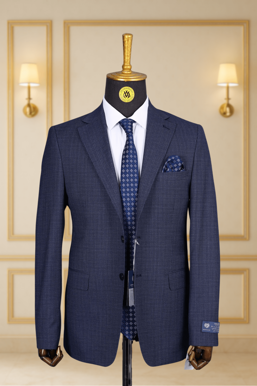 Blazer Bleu Motif 27 BLAZERS MOUBARAK SHOP