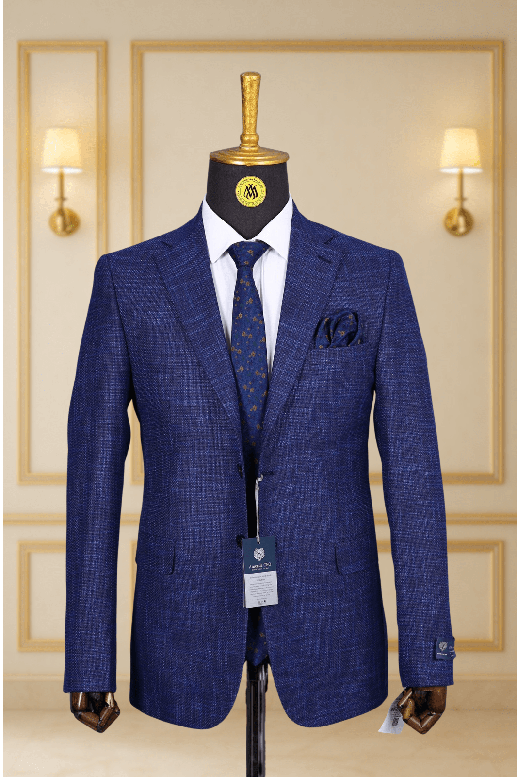 Blazer Bleu Motif 28 BLAZERS MOUBARAK SHOP