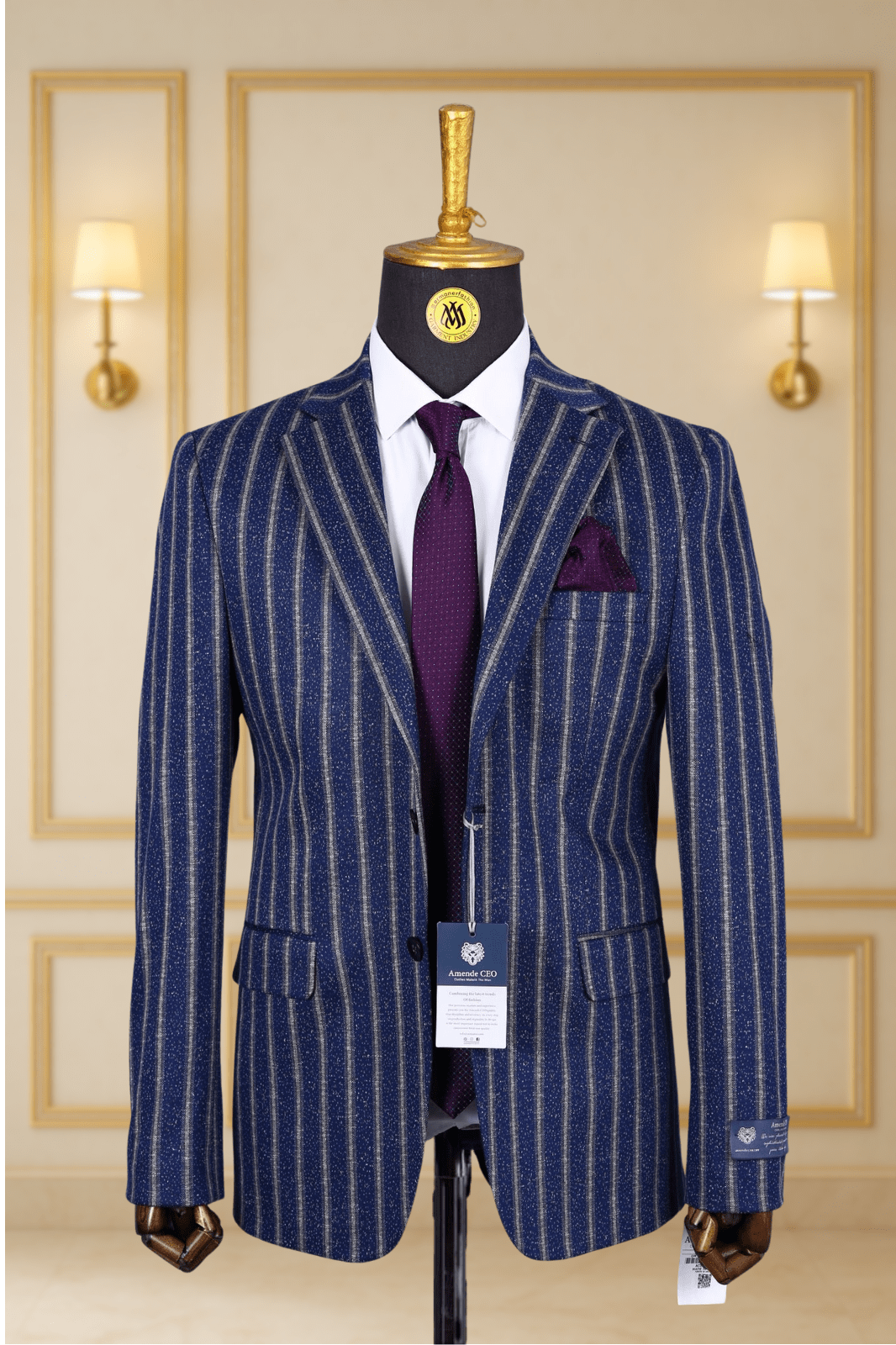 Blazer Bleu Motif 31 BLAZERS MOUBARAK SHOP