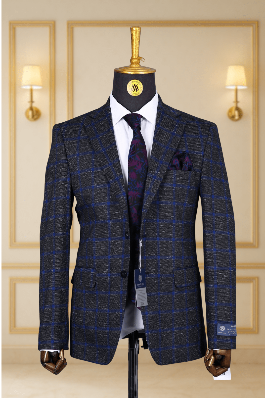 Blazer Bleu Motif 32 BLAZERS MOUBARAK SHOP