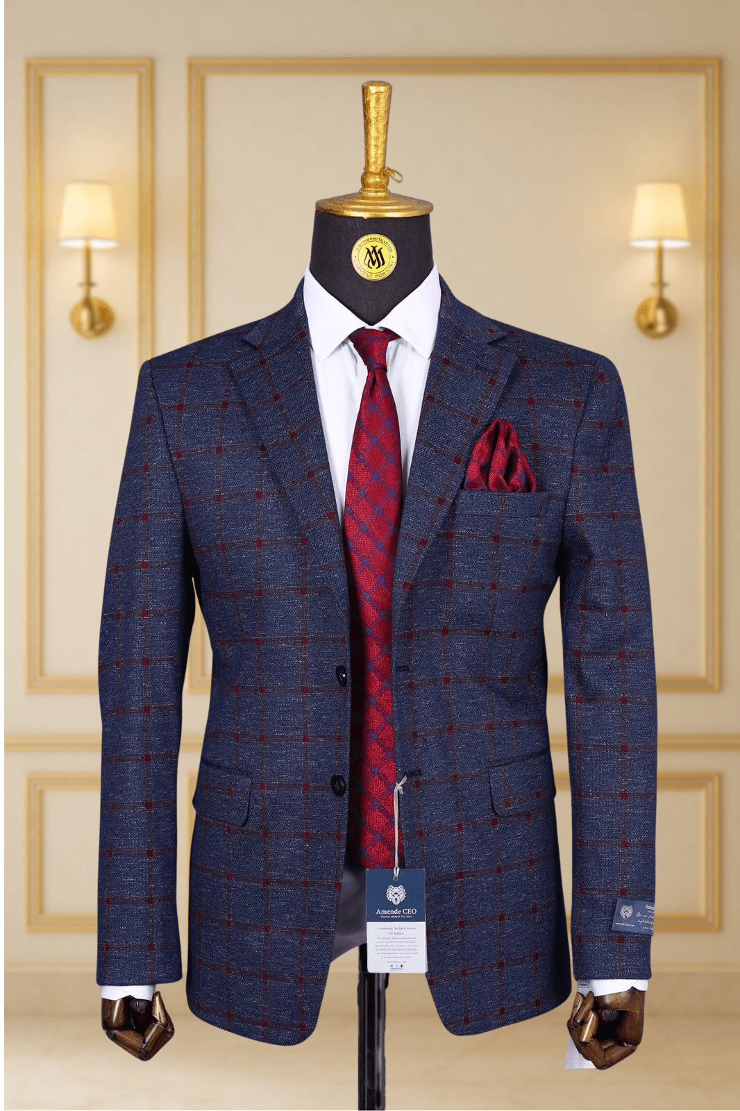 Blazer Bleu Motif 33 BLAZERS MOUBARAK SHOP