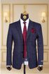 Blazer Bleu Motif 33 BLAZERS MOUBARAK SHOP