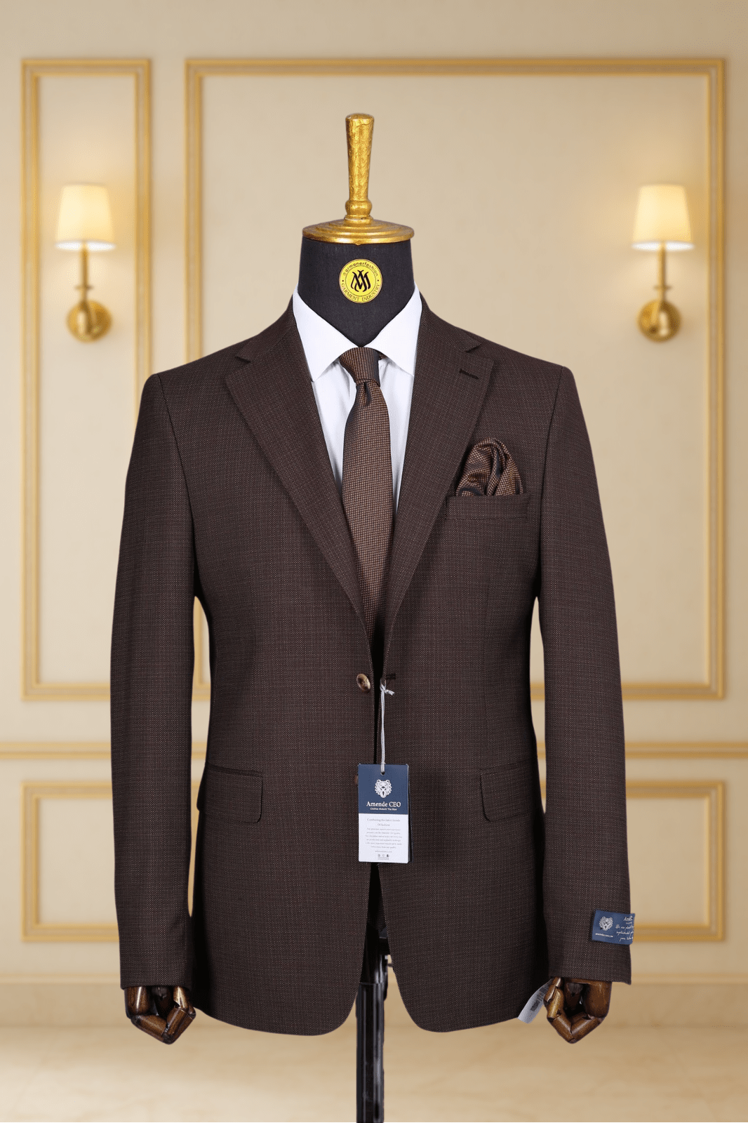Blazer Marron Motif 18 BLAZERS MOUBARAK SHOP