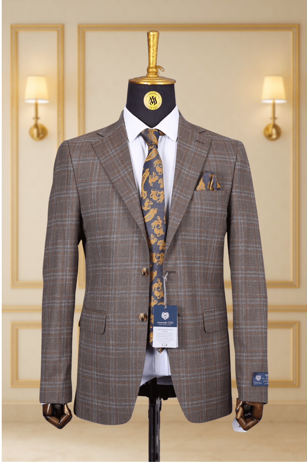 Blazer Marron Motif 19 BLAZERS MOUBARAK SHOP