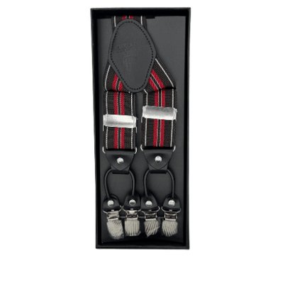 Bretelles Rayées Rouge et Noir BRT0008 BRETELLES MOUBARAK SHOP