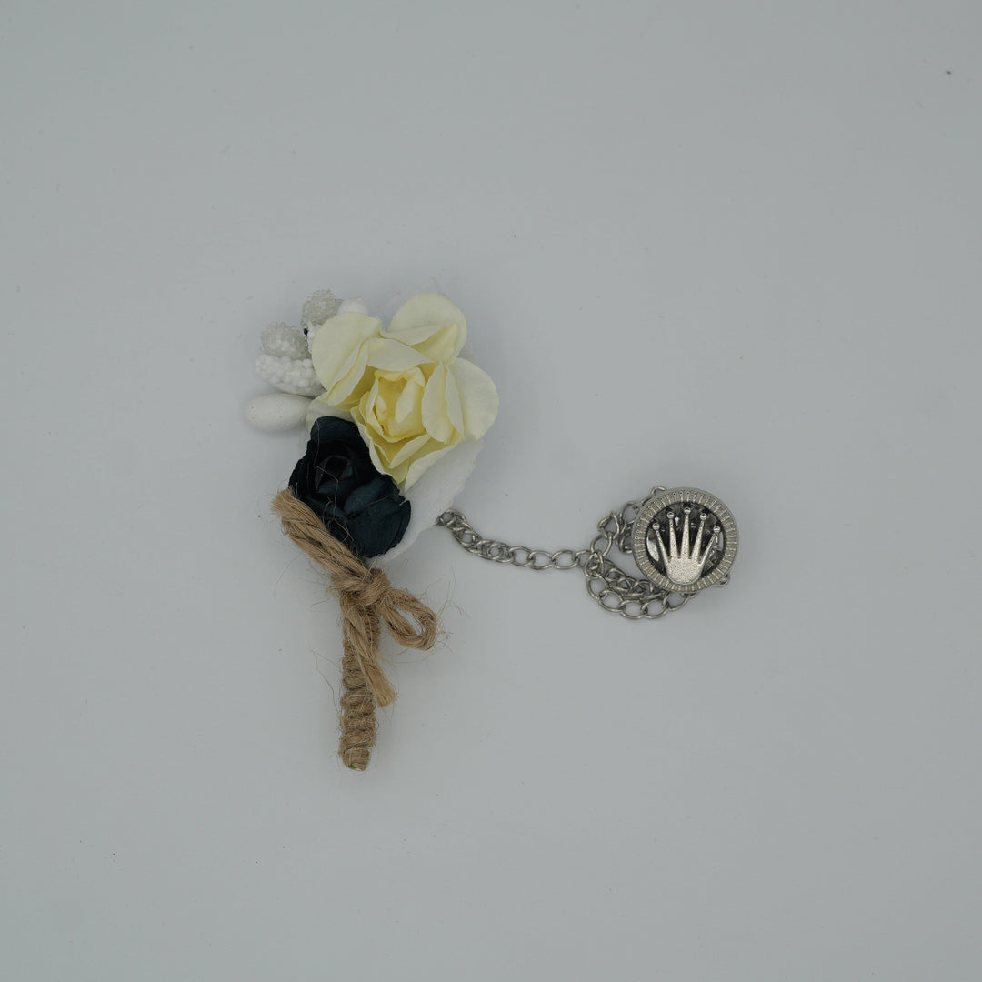 Broche à fleur et chaine - Pins pour costume homme - Boutoniere - accessoires costume BROCHE MOUBARAK SHOP