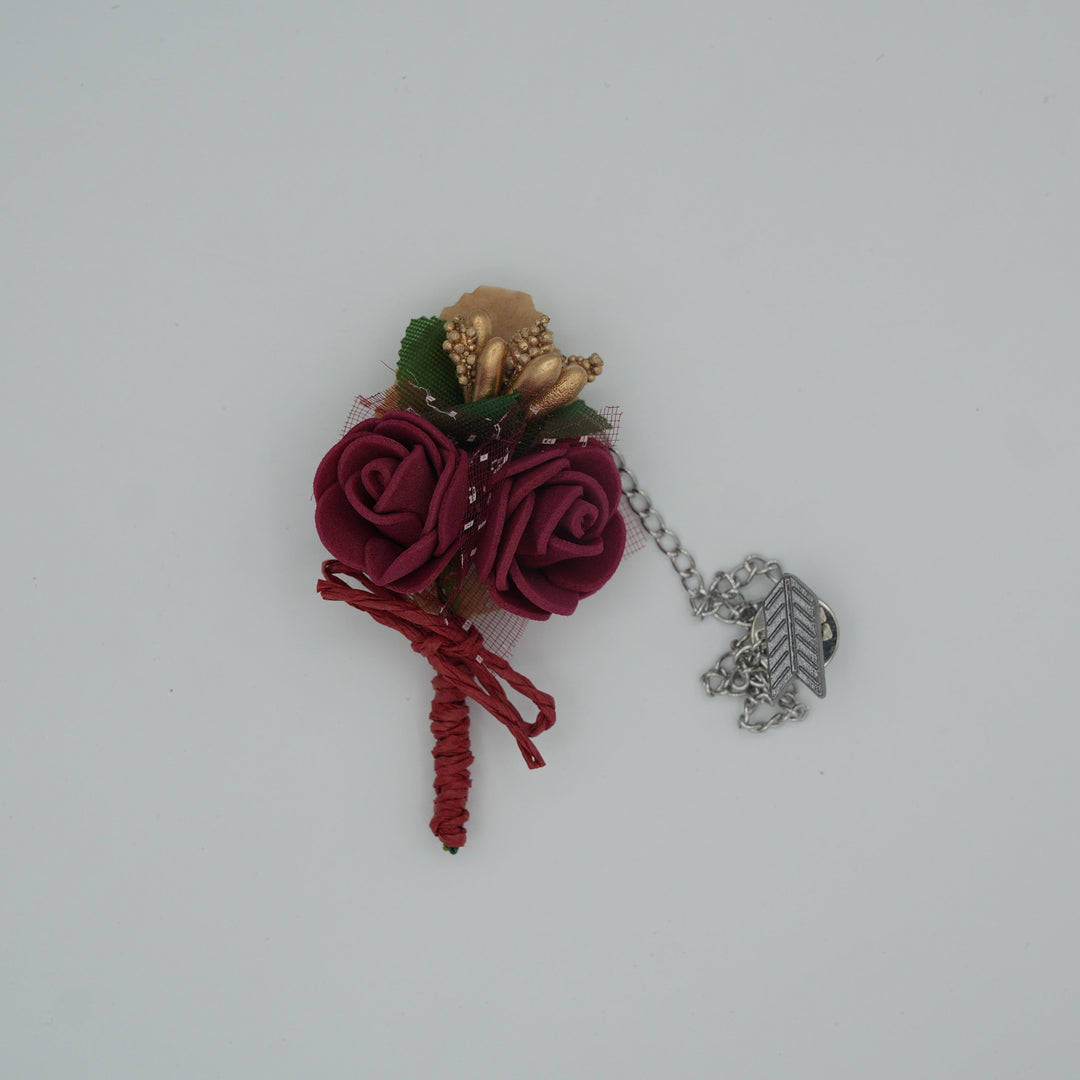 Broche à fleur et chaine - Pins pour costume homme - Boutoniere - accessoires costume BROCHE MOUBARAK SHOP