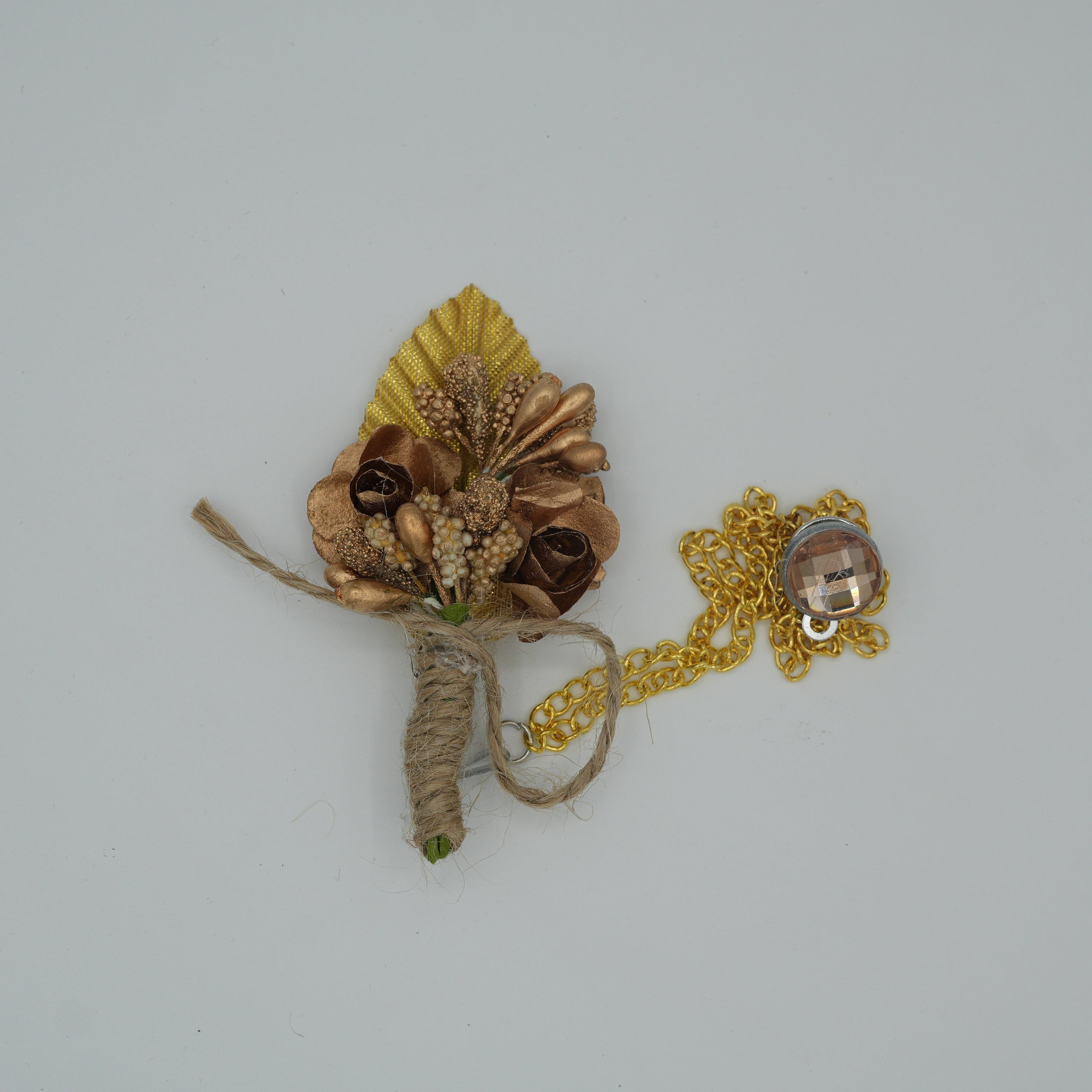 Broche à fleur et chaine - Pins pour costume homme - Boutoniere - accessoires costume BROCHE MOUBARAK SHOP