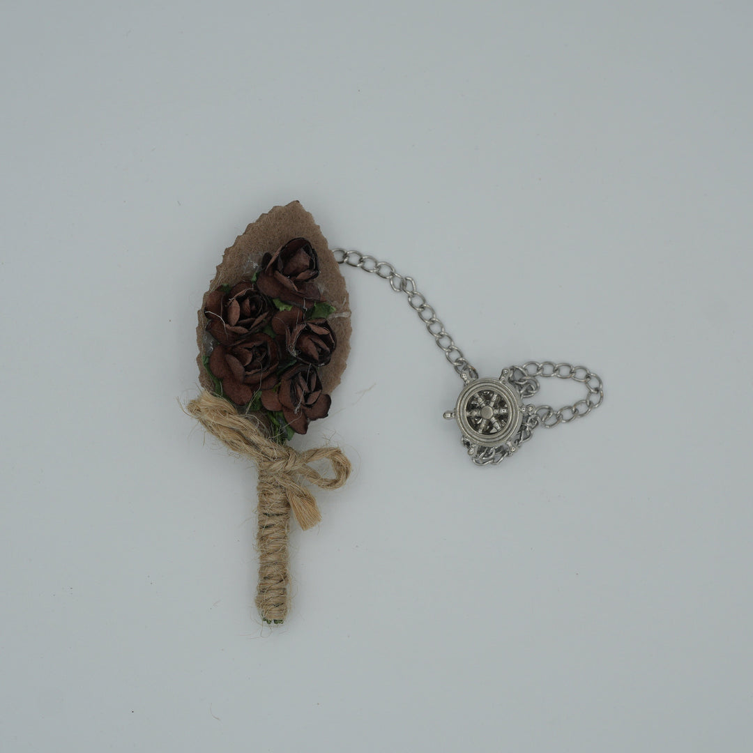 Broche à fleur et chaine - Pins pour costume homme - Boutoniere - accessoires costume BROCHE MOUBARAK SHOP