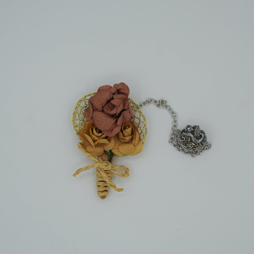 Broche à fleur et chaine - Pins pour costume homme - Boutoniere - accessoires costume BROCHE MOUBARAK SHOP