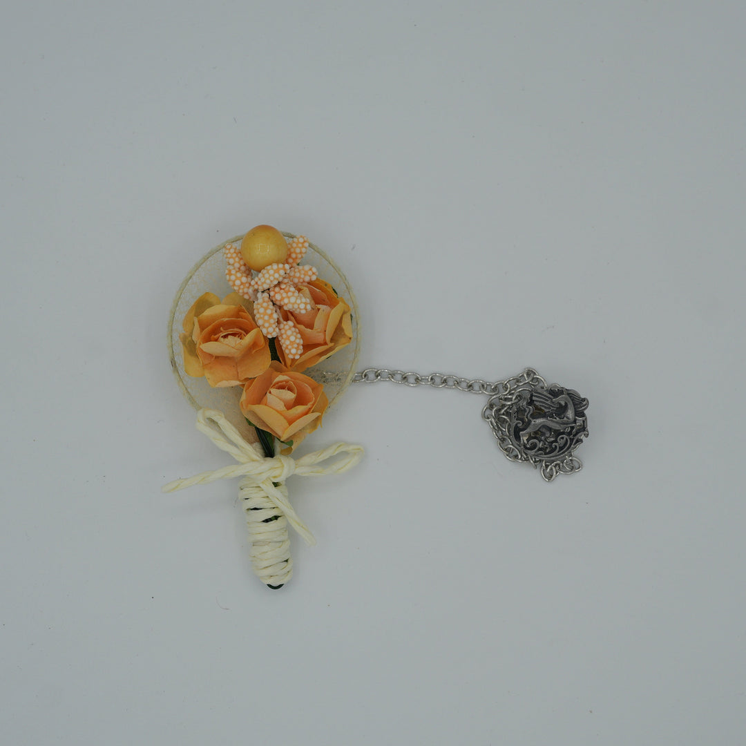 Broche à fleur et chaine - Pins pour costume homme - Boutoniere - accessoires costume BROCHE MOUBARAK SHOP