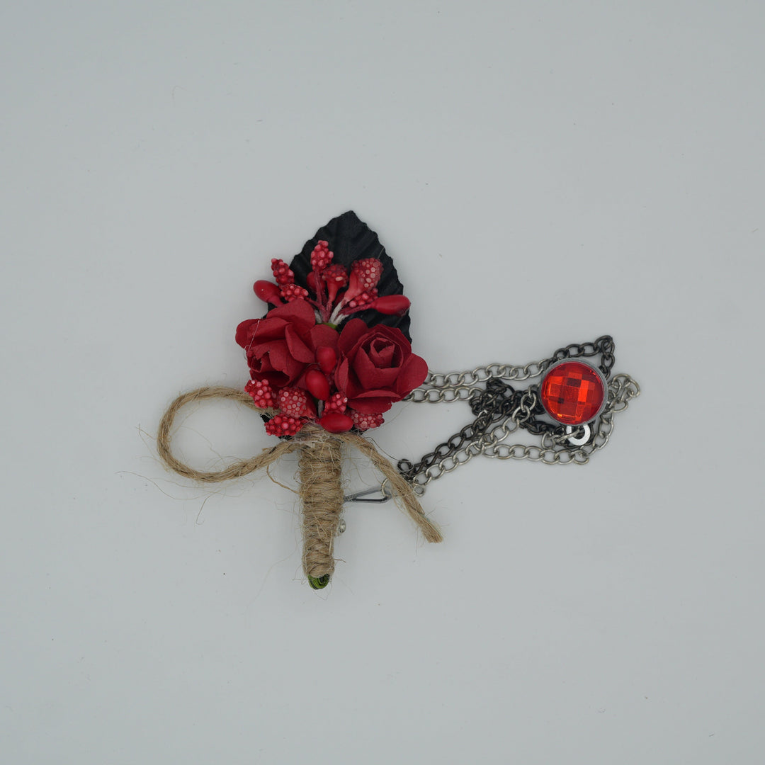 Broche à fleur et chaine - Pins pour costume homme - Boutoniere - accessoires costume BROCHE MOUBARAK SHOP