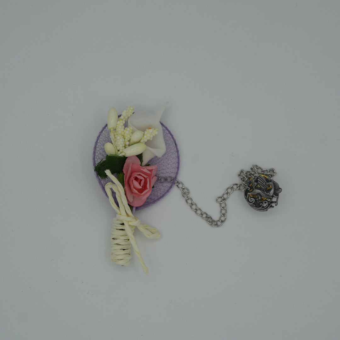 Broche à fleur et chaine - Pins pour costume homme - Boutoniere - accessoires costume BROCHE MOUBARAK SHOP