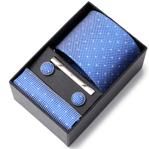 Coffret Cravate Bleu Ciel Étoilé CRV45 COFFRET CRAVATE MOUBARAK SHOP