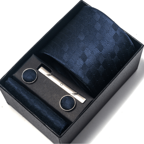 Coffret Cravate Bleu Motif CRV113