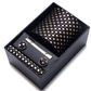 Coffret Cravate Pois Noir et Doré CRV96 COFFRET CRAVATE MOUBARAK SHOP