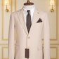 Costume 2 Pieces beige clair uni deux boutons COSTUMES 2 PIECES MOUBARAK SHOP