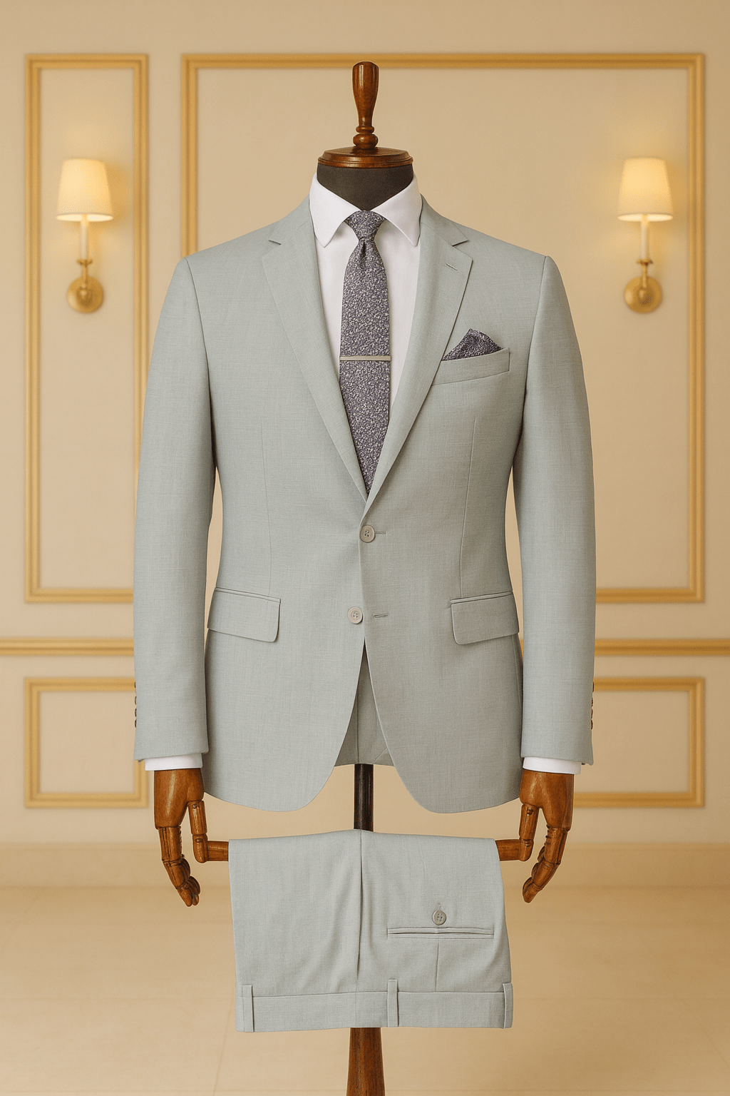 Costume Homme Beige Pastel – Mariage &amp; Cérémonie COSTUMES 2 PIECES V.I.P MOUBARAK SHOP