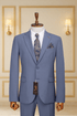 Costume 2 Pieces bleu ciel deux boutons 2 COSTUMES 2 PIECES MOUBARAK SHOP
