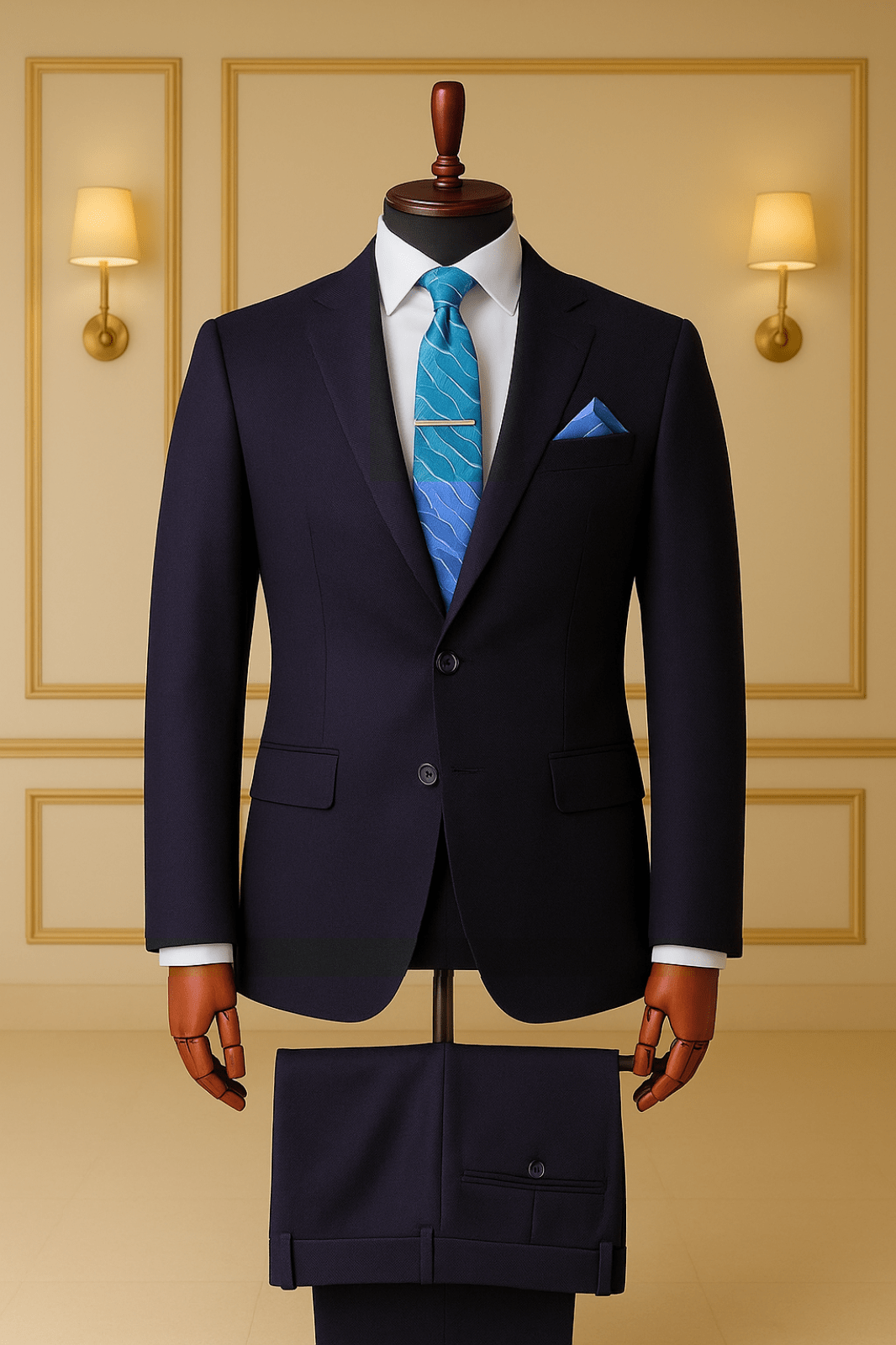 Costume Homme Bleu de Nuit – Luxe &amp; Élégance COSTUMES 2 PIECES V.I.P MOUBARAK SHOP