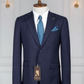 Costume 2 Pieces bleu marine deux boutons avec rayures 4 COSTUMES 2 PIECES MOUBARAK SHOP