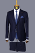 Costume 2 Pieces bleu Marine 2 boutons pour homme COSTUMES 2 PIECES V.I.P MOUBARAK SHOP