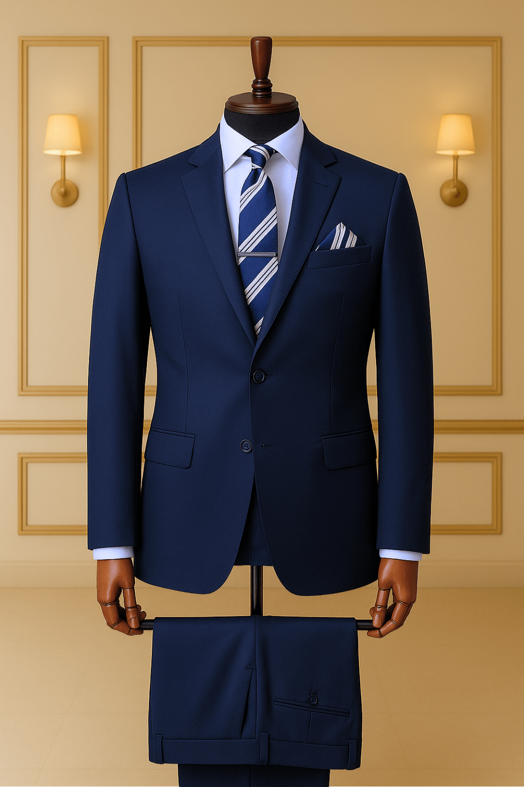 Costume Homme Bleu Marine – Élégance Classique COSTUMES 2 PIECES V.I.P MOUBARAK SHOP