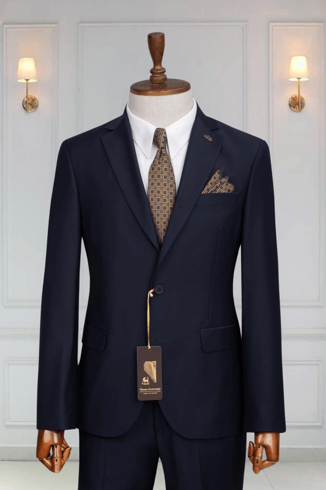 Costume 2 Pieces bleu nuit deux bouton 5 COSTUMES 2 PIECES MOUBARAK SHOP