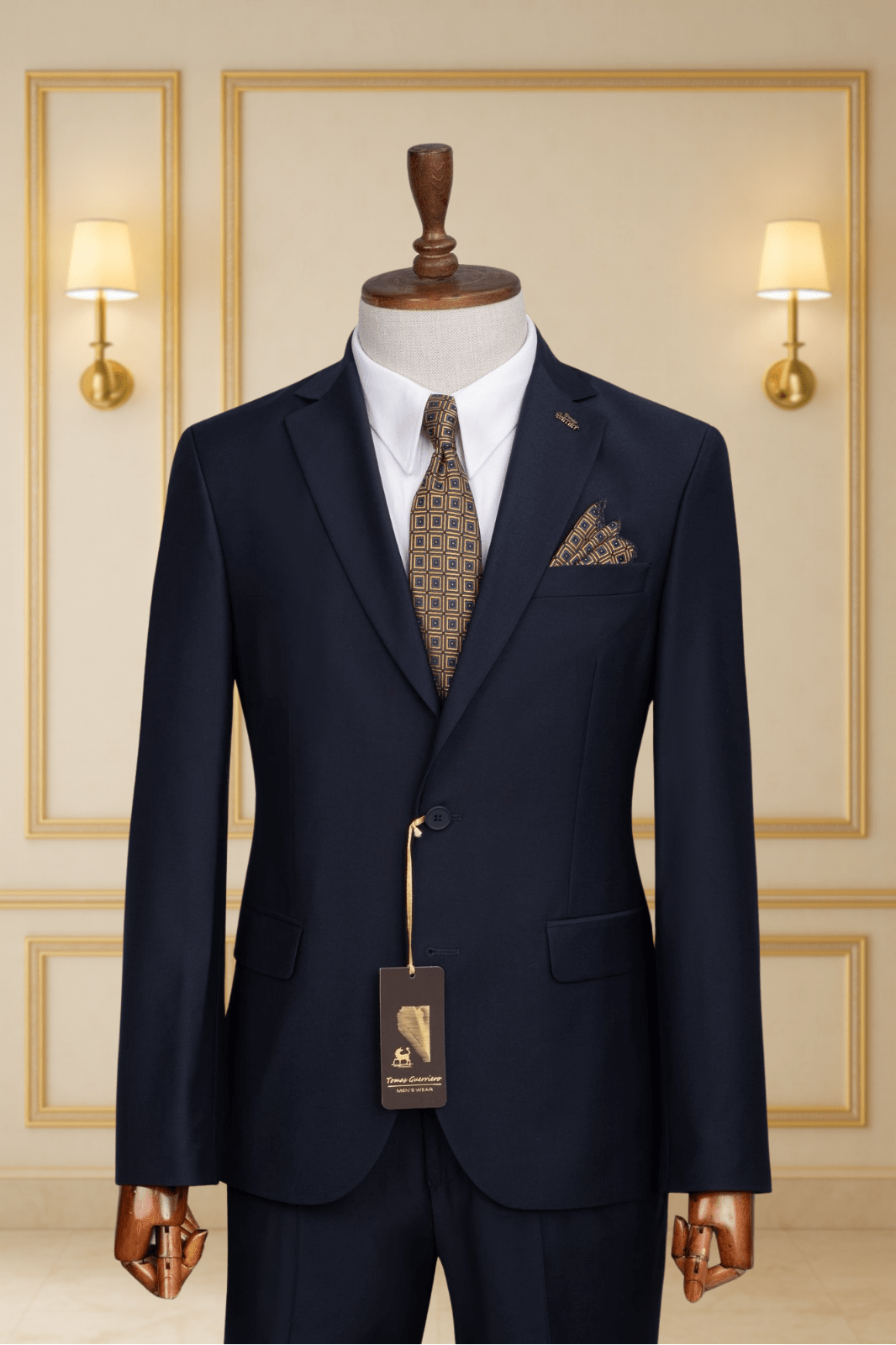 Costume 2 Pieces bleu nuit deux boutons 10 COSTUMES 2 PIECES MOUBARAK SHOP