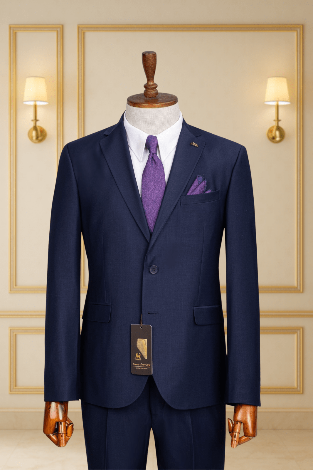 Costume 2 Pieces bleu nuit deux boutons 8 COSTUMES 2 PIECES MOUBARAK SHOP