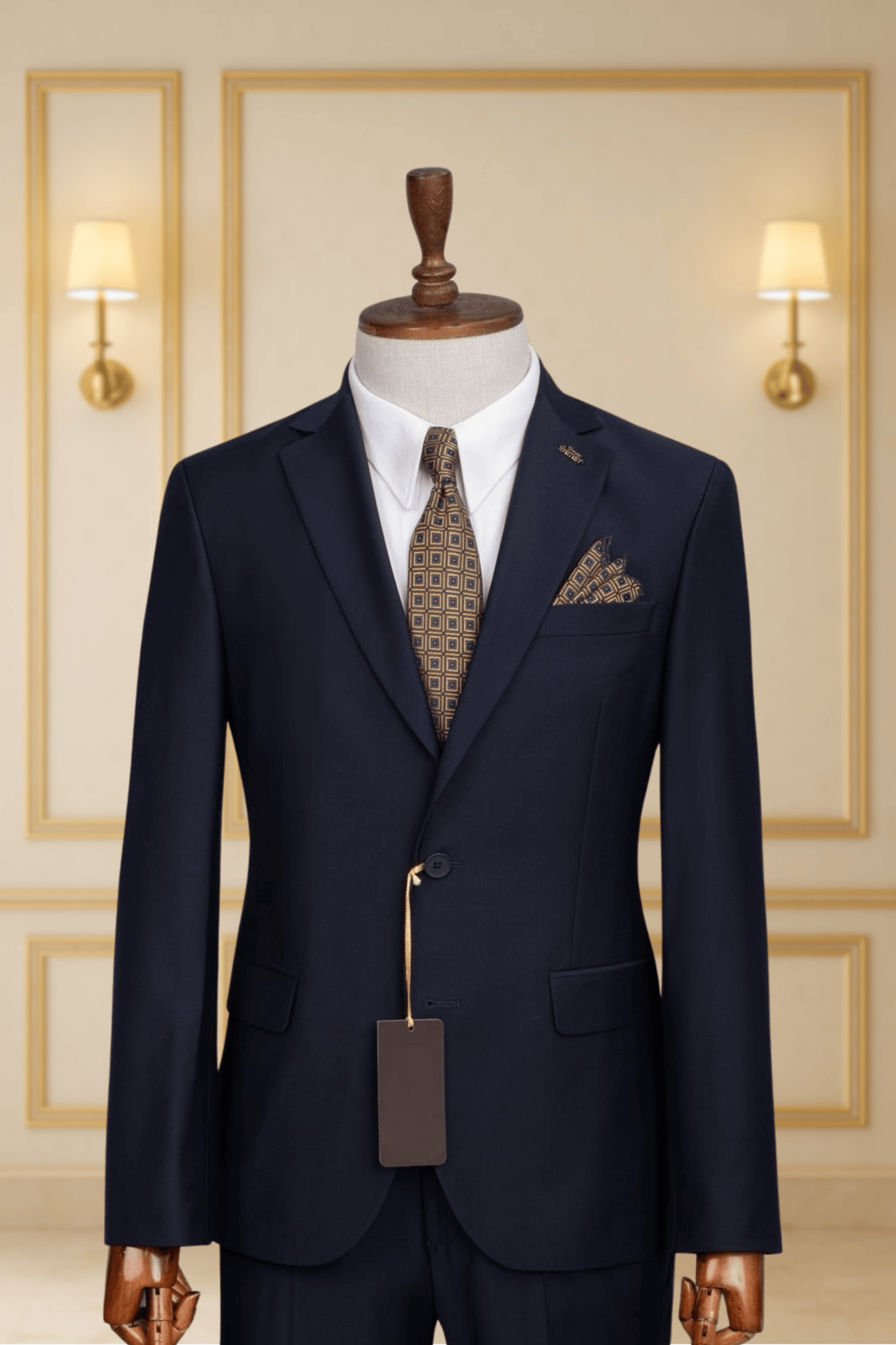 Costume 2 Pieces bleu nuit uni deux boutons 2 COSTUMES 2 PIECES MOUBARAK SHOP