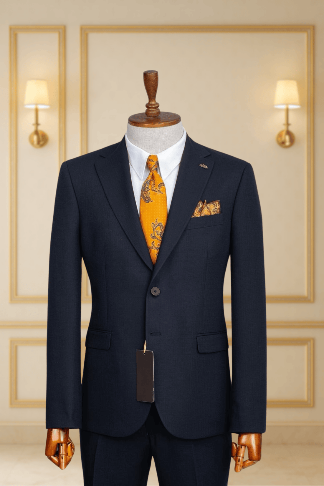 Costume 2 Pieces bleu nuit uni deux boutons COSTUMES 2 PIECES MOUBARAK SHOP