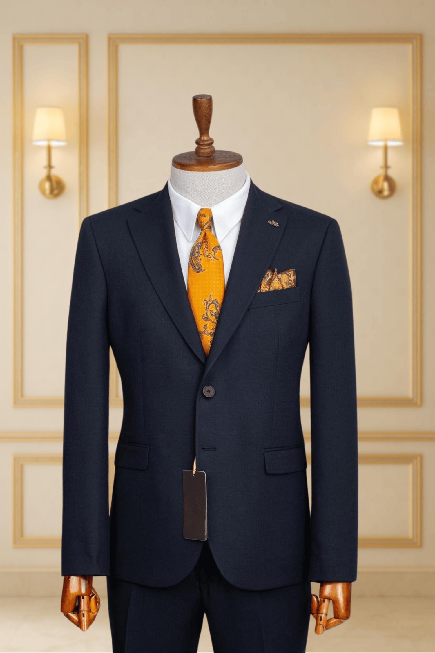 Costume 2 Pieces bleu nuit uni deux boutons COSTUMES 2 PIECES MOUBARAK SHOP